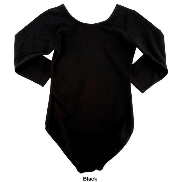 Girls (4-6x) Jacques Moret(R) Kids 3/4 Sleeve Solid Leotard alternate view