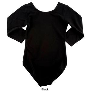 Girls (4-6x) Jacques Moret(R) Kids 3/4 Sleeve Solid Leotard alternate view