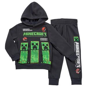 Boys (4-7) Minecraft Hoodie & Joggers Set - Iron Grey