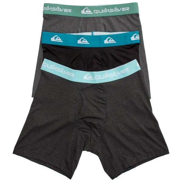 Mens Quiksilver 3pk. Fly Front Pouch Boxer Briefs