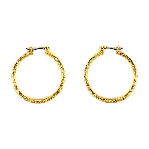 Napier Gold Tone Large Hoop Earrings