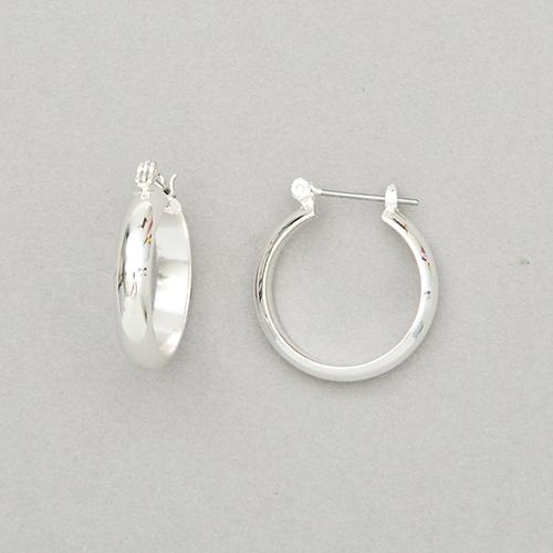 Napier Silver-Tone Small Thick Hoop Earrings