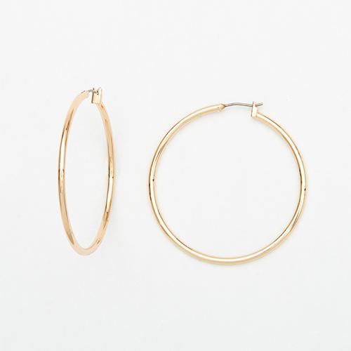 Napier Gold-Tone Extra Large Hoop Earrings