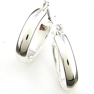 Napier Silver Pierced Hoop Earrings