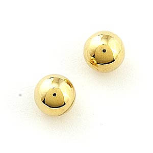 Napier 6MM Gold Ball Stud Earrings