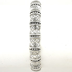 Napier Antique Silver Stretch Square Bead Bracelet