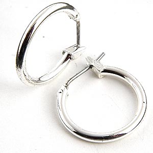 Napier Silver Hinge Hoop Earrings