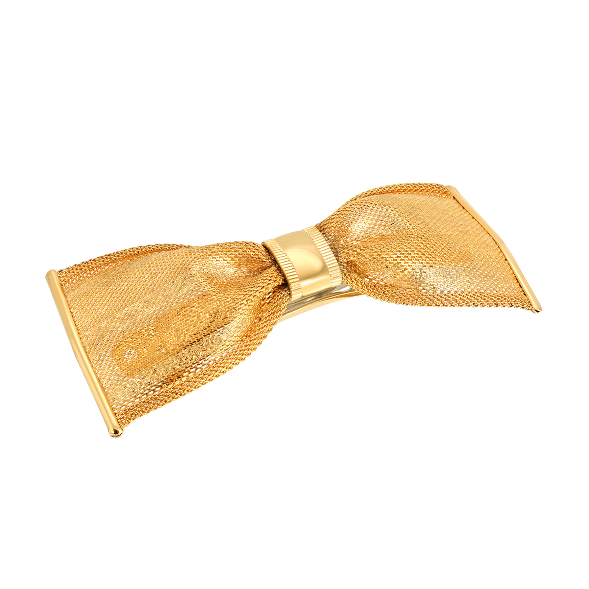 Womens 1928 Gold Tone Mesh Bow Barrette