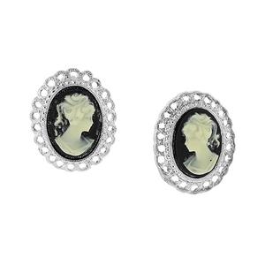 Signature 1928 Cameo Classic Clip On Earrings