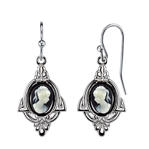 Signature 1928 Cameo Chandelier Drop Earrings