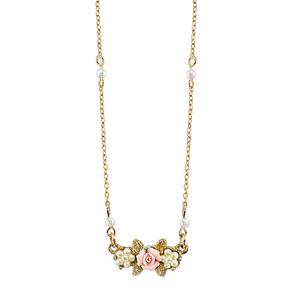 Signature 1928 Porcelain Rose Necklace