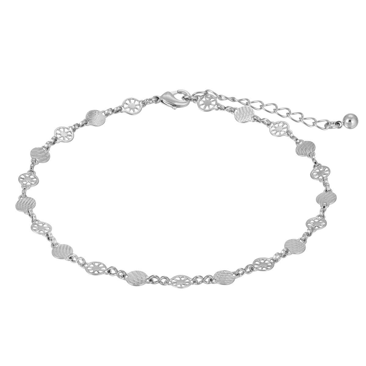 1928 Silver Tone Bohemian Chain Ankle Bracelet