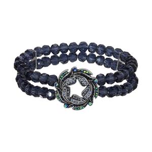 1928 Aurora Borealis Wreath Glass Bead Bracelet