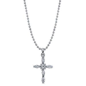Symbols of Faith Silver-Tone Cross Necklace