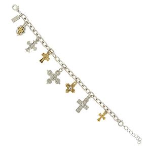 Symbols of Faith Adjustable Cross Charm Bracelet
