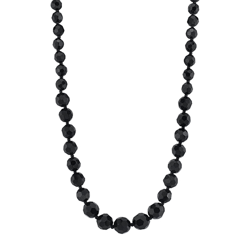 1928 Black Beaded Necklace