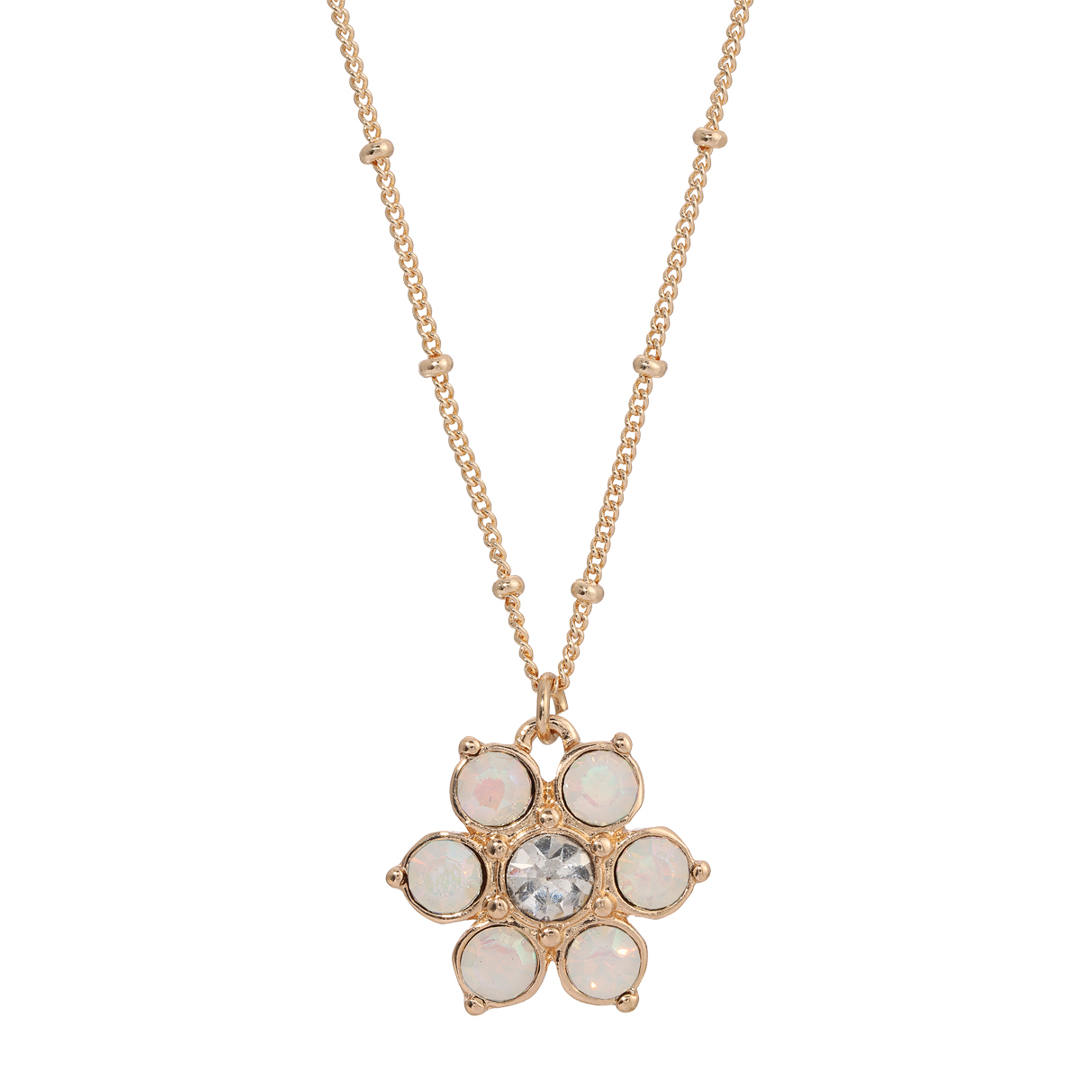 1928 Open Flower Pendant Necklace