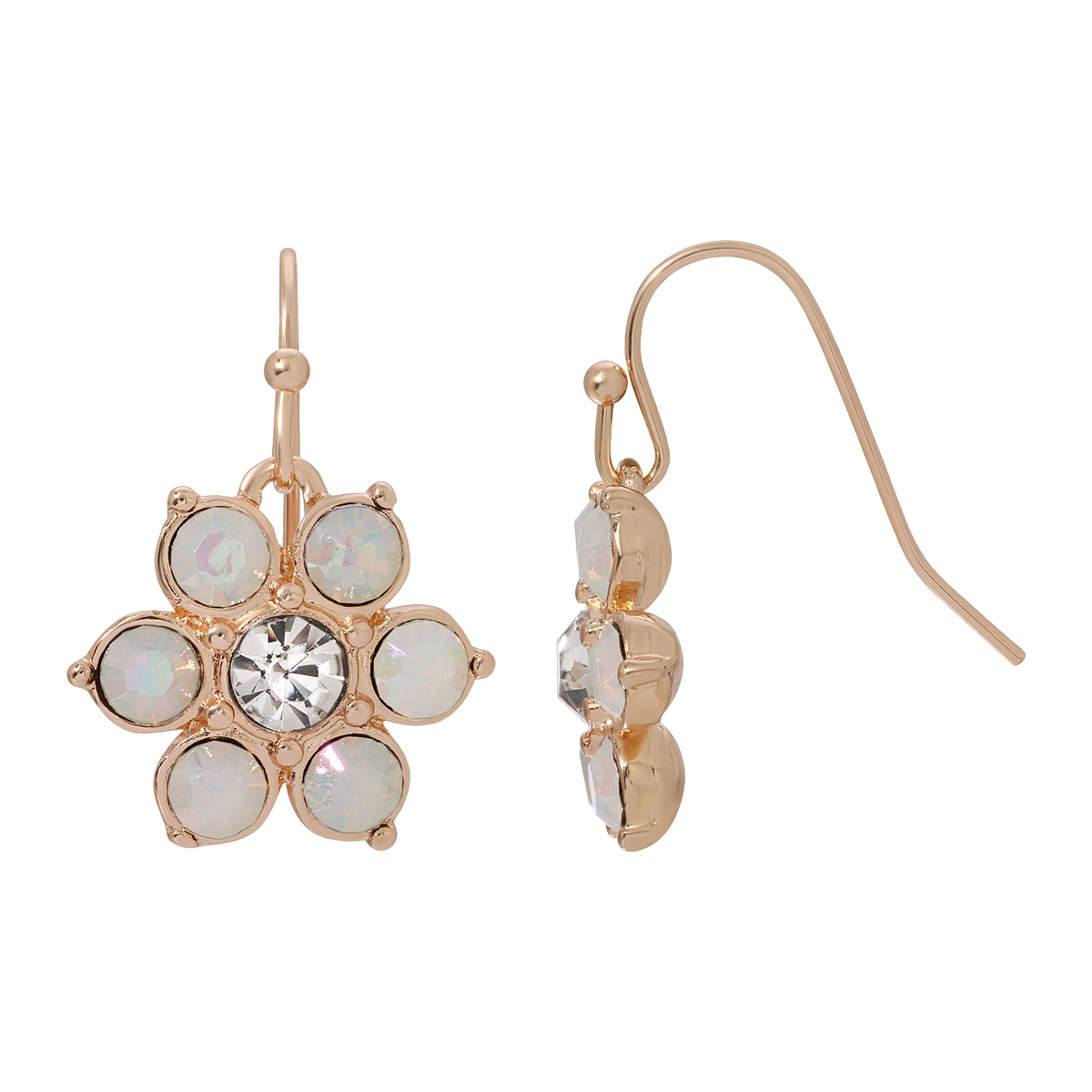 1928 Opal Flower Drop  Earrings