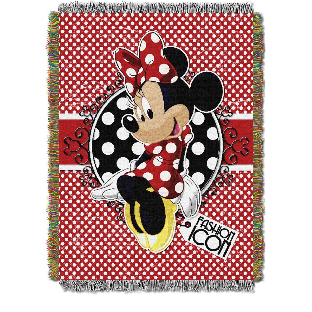 Northwest Minnies Bowtique Forever Minnie Woven Tapestry