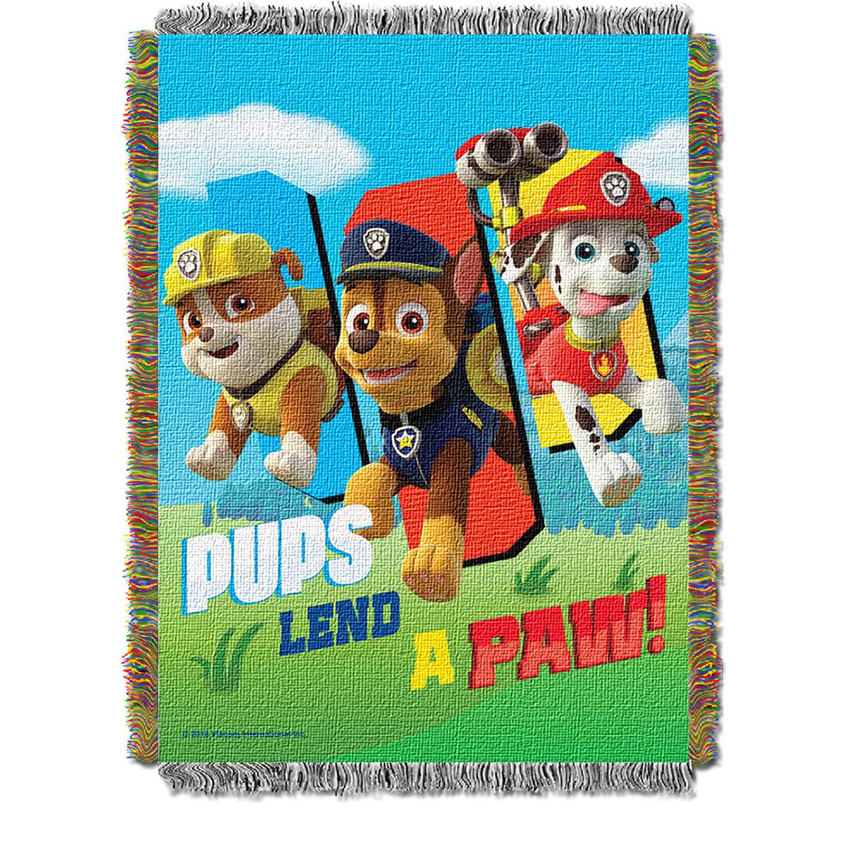Northwest Paw Patrol Lend A Paw Woven Tapestry Throw