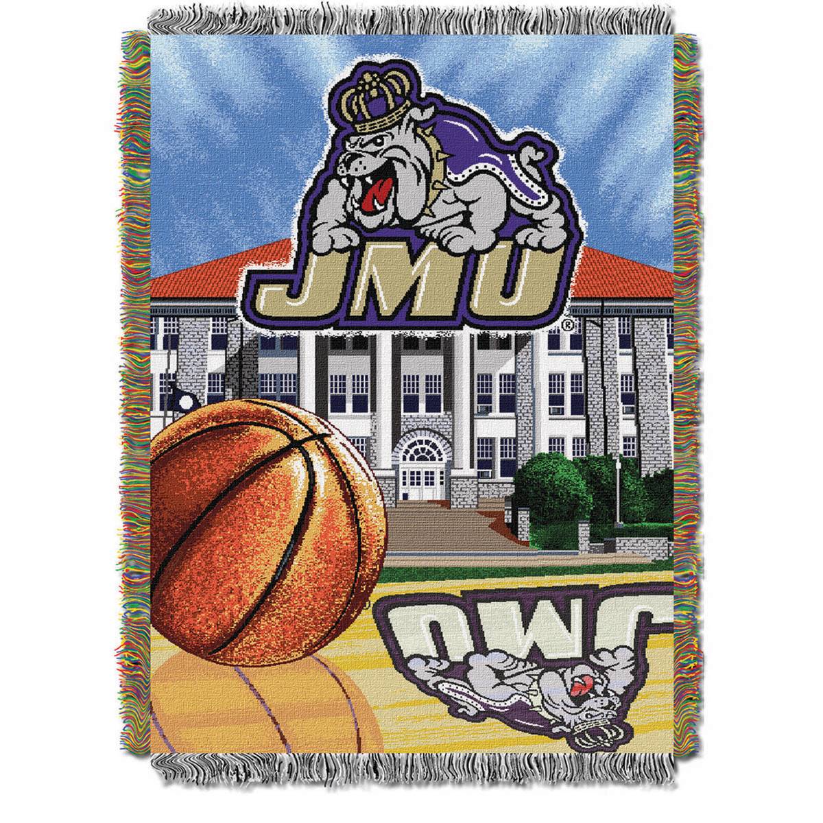 NCAA James Madison Home Field Advantage Tapestry Throw