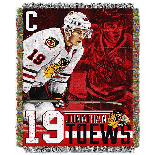 NHL Chicago Blackhawks Johnathan Toews Tapestry Throw