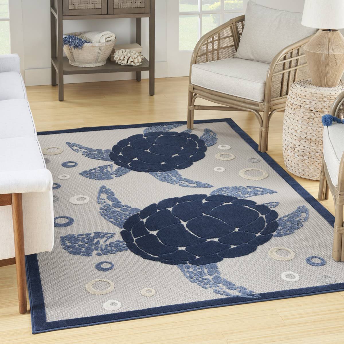 Nourison Aloha Large Turtles Indoor/Outdoor Area Rug