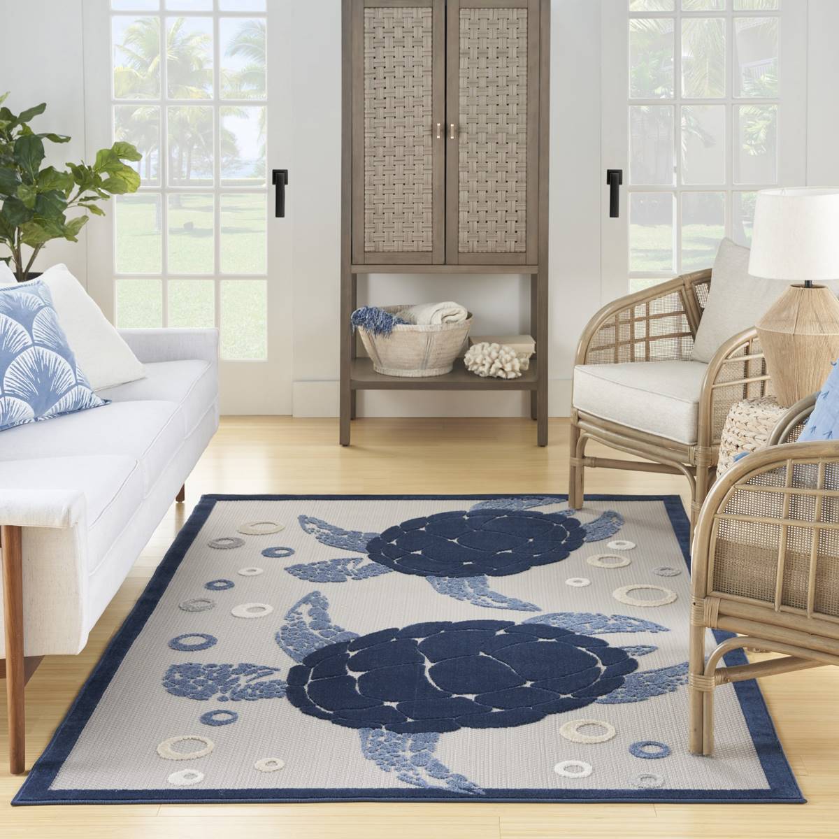 Nourison Aloha Large Turtles Indoor/Outdoor Area Rug