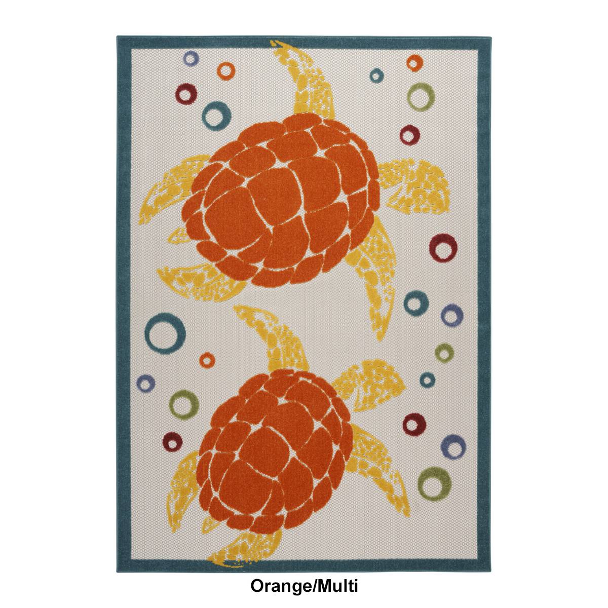 Nourison Aloha Large Turtles Indoor/Outdoor Area Rug