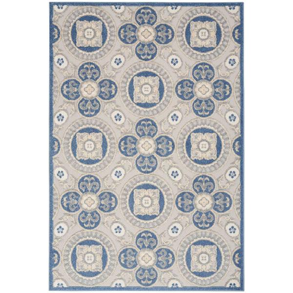 Nourison Aloha Tile Pattern Indoor/Outdoor Area Rug