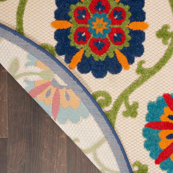 Nourison Aloha Vines Contemporary Round Rug alternate view