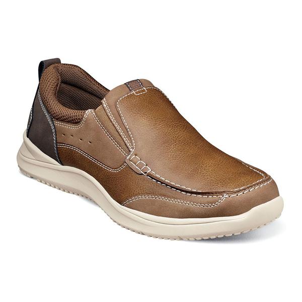 Mens Nunn Bush Conway Moc Toe Slip-on Boat Shoes