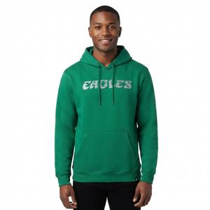 Mens Fanatics Philadelphia Eagles Distressed Vintage Logo Hoodie