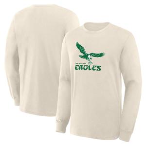 Mens Fanatics Philadelphia Eagles Heritage Logo Tee - Sand