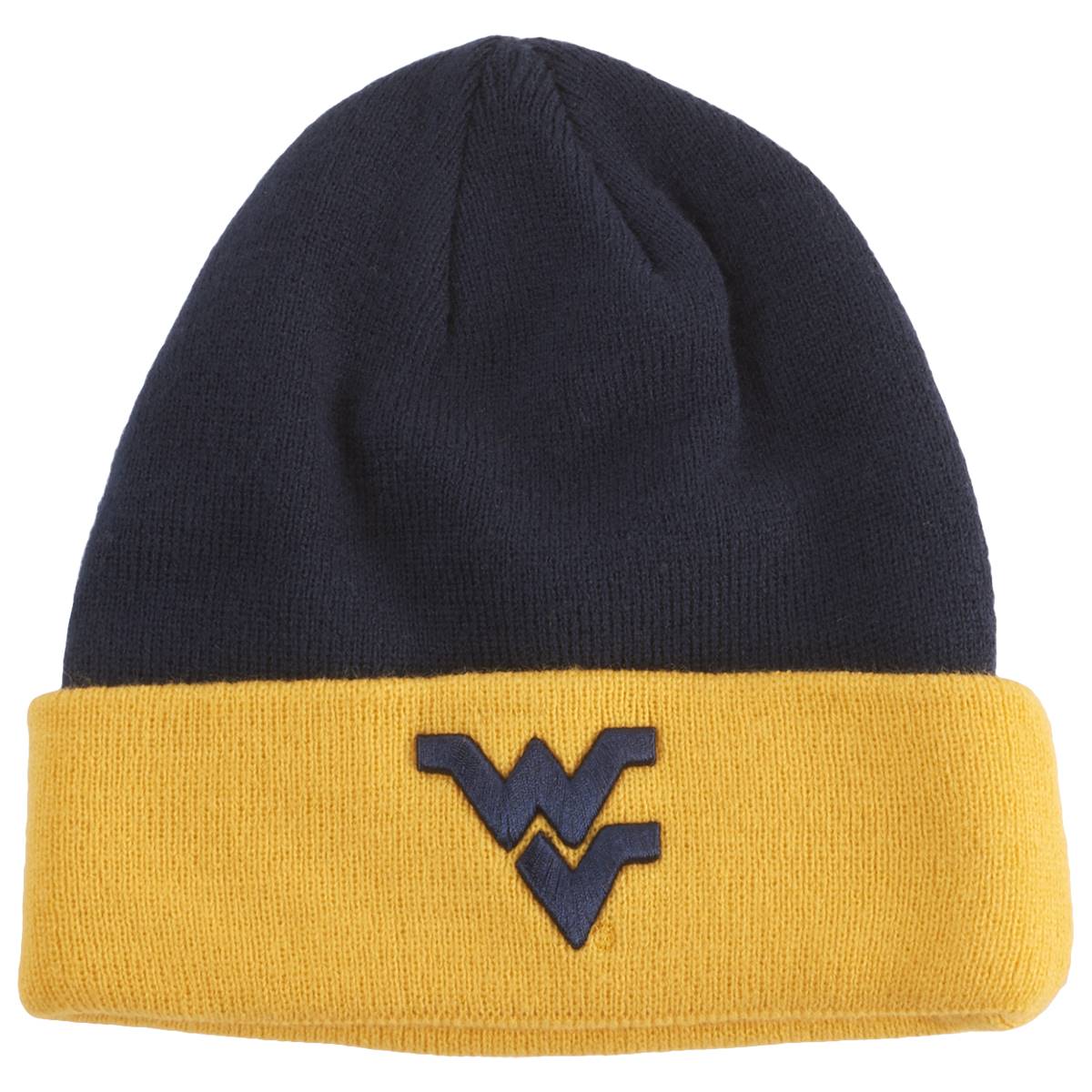 Mens Fanatics West Virginia Two Cuff Two-Tone Winter Hat