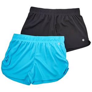 Girls (7-16) RBX 2pk. Ruched Mesh Shorts - Summer Aqua alternate view