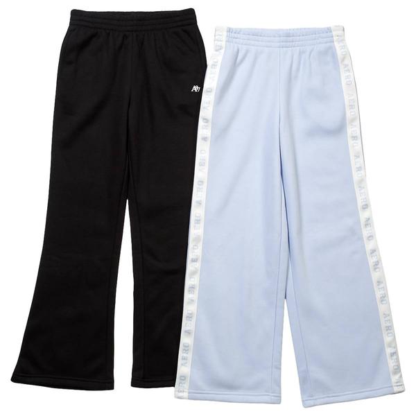 Girls (7-16) Aeropostale 2pk. Wide/Flare Fleece Lined Pants -Blue alternate view