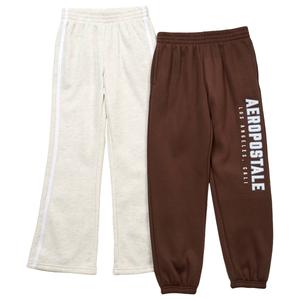 Girls (7-16) Aeropostale 2pk. Fleece Joggers & Flare Pants -Brown alternate view