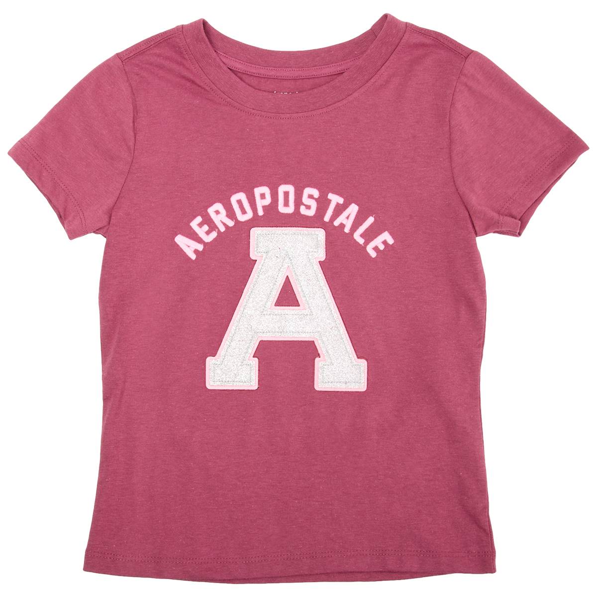 Girls (7-16) Aeropostale Short Sleeve Tee w/ Shimmer A Applique