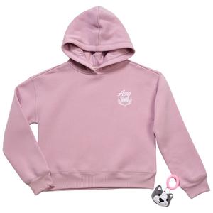Girls (7-16) Aeropostale Fleece Lined Dog Hoodie w/ Keychain alternate view