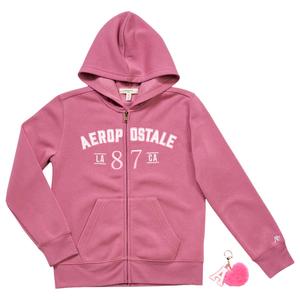 Girls (7-16) Aeropostale Long Sleeve Zip Up Fleece Lined Hoodie