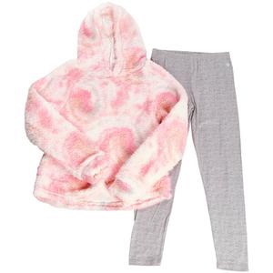 Girls (7-16) RBX Tie Dye Fleece Hoodie w/ Marled Leggings