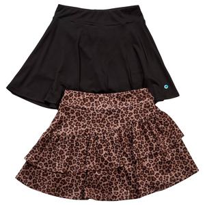 Girls (7-16) RBX 2pk. Leopard & Solid Skort Set