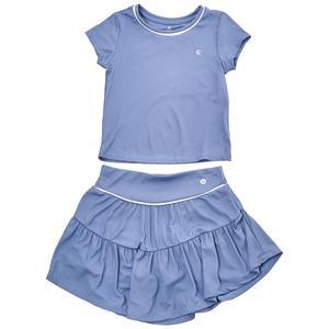 Girls (7-12) RBX Short Sleeve Ribbed Tee & Skort Set