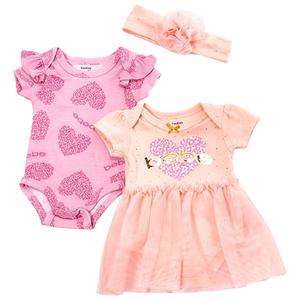Baby Girl (NB-9M) Bebe 2pk. Short Sleeve Tutu Bodysuit