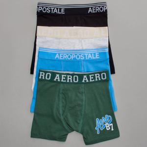 Toddler Boy Aeropostale 4pk. Aero Boxer Briefs - Black/Oatmeal