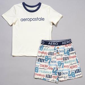Toddler Boy Aeropostale Aero Top & Bottom Pajamas - Cream/Navy