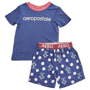 Toddler Boy Aeropostale Short Sleeve Pajama Set - Navy/Red alternate view