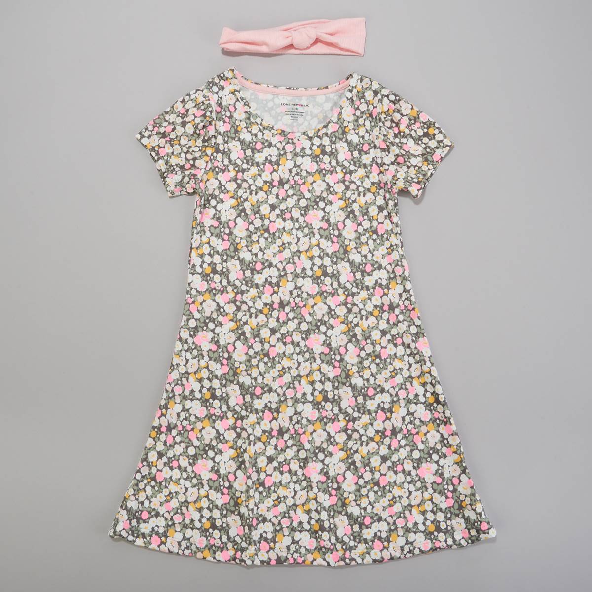 Girls (7-16) Love Republic Short Sleeve Floral Knit Dress