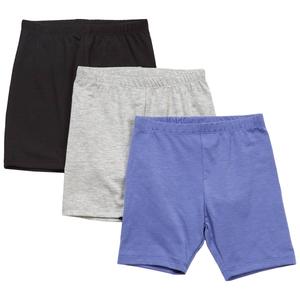 Girls (4-6x) One Step Up 3pk. Solid Bike Shorts - Bleached Denim alternate view
